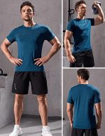 5 Pack Men’s Active Quick Dry Crew Neck T Shirts | Athletic Running Gym Workout Short Sleeve Tee Tops Bulk - Image 7